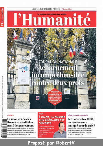 L’Humanité - Lundi 12 Novembre 2018