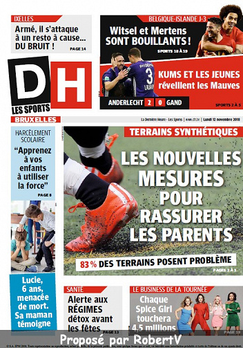 La Dernière Heure (3 éditions) - Lundi 12 Novembre 2018
