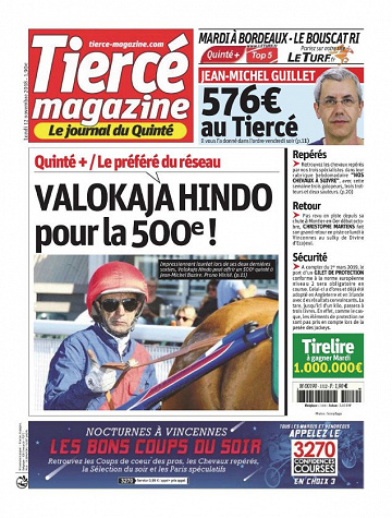Tiercé Magazine - Lundi 12 Novembre 2018