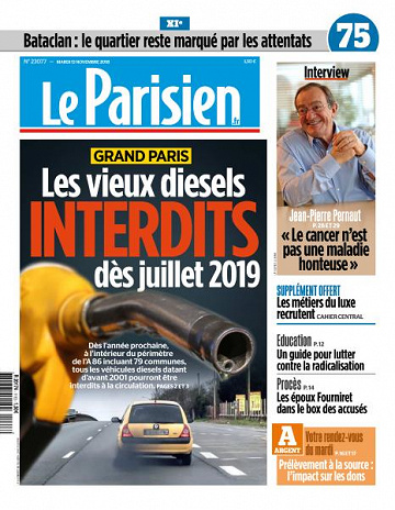 Le Parisien du Mardi 13 Novembre 2018