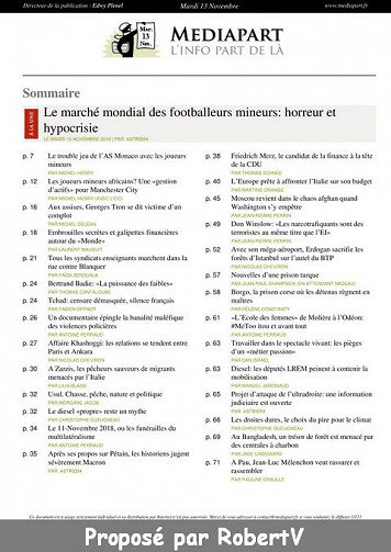 Mediapart - Mardi 13 Novembre 2018