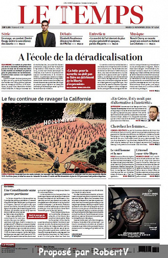Le Temps - Mardi 13 Novembre 2018