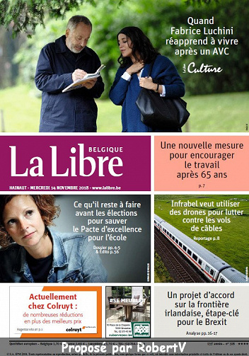 La Libre Belgique - Mercredi 14 Novembre 2018