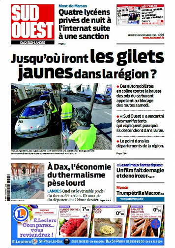 Sud Ouest Dax - Sud-Landes - Mercredi 14 Novembre 2018