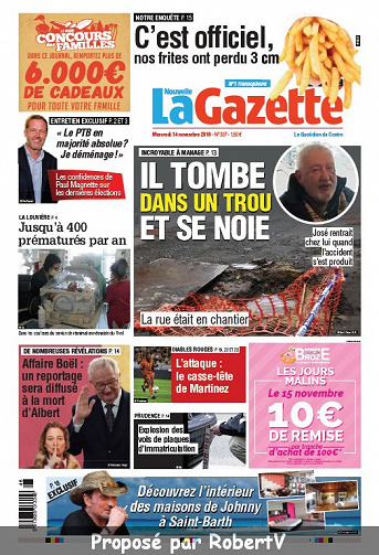 La Nouvelle Gazette (3 éditions) - Mercredi 14 Novembre 2018