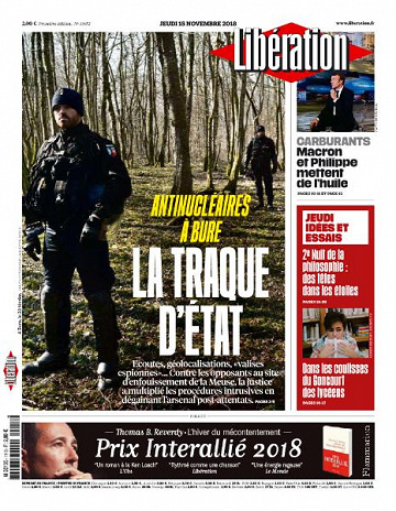 Liberation du Jeudi 15 Novembre 2018