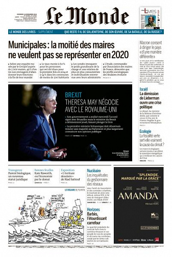 Le Monde du Vendredi 16 Novembre 2018
