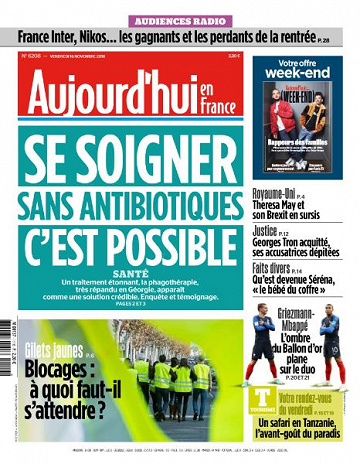 Aujourd’hui en France du Vendredi 16 Novembre 2018