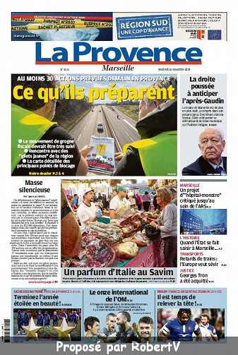 La Provence Marseille - Vendredi 16 Novembre 2018