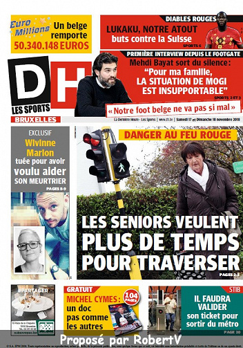 La Dernière Heure (3 éditions) - Samedi 17 Novembre 2018