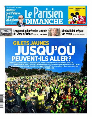 Le Parisien du Dimanche 18 Novembre 2018