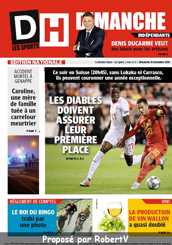 La DH Dimanche - Dimanche 18 Novembre 2018