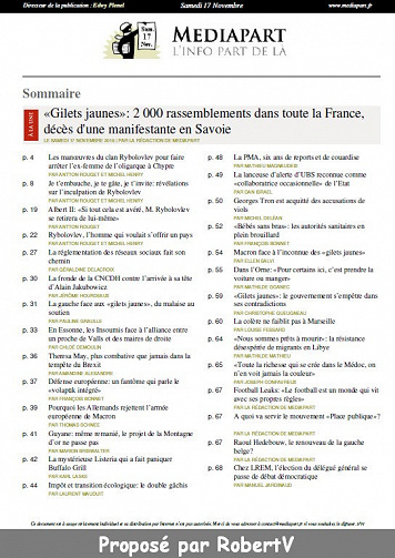 Mediapart - Samedi 17 Novembre 2018
