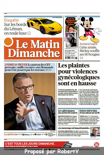 Le Matin Dimanche - Lausanne - Dimanche 18 Novembre 2018