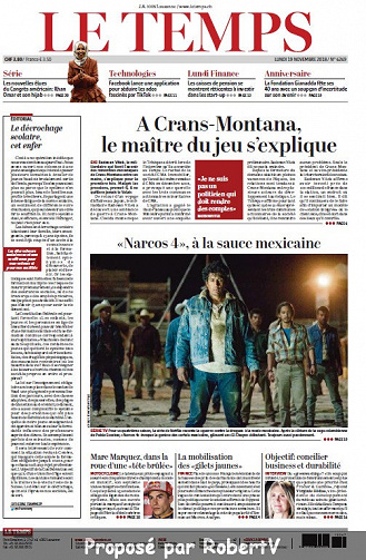 Le Temps - Lundi 19 Novembre 2018