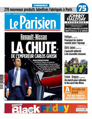 Le Parisien du Mardi 20 Novembre 2018