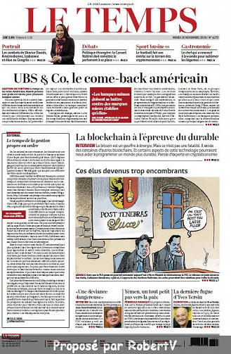 Le Temps - Mardi 20 Novembre 2018
