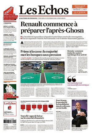 Les Echos du Mercredi 21 Novembre 2018