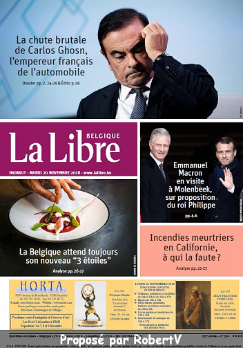 La Libre Belgique - Mardi 20 Novembre 2018