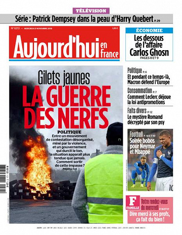 Aujourd’hui en France du Mercredi 21 Novembre 2018
