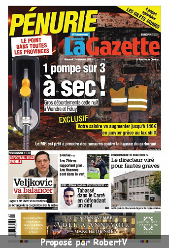 La Nouvelle Gazette (3 éditions) - Mercredi 21 Novembre 2018