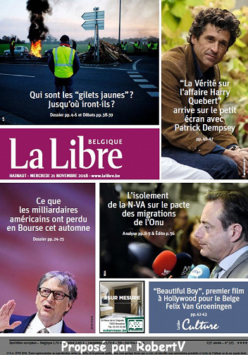 La Libre Belgique - Mercredi 21 Novembre 2018