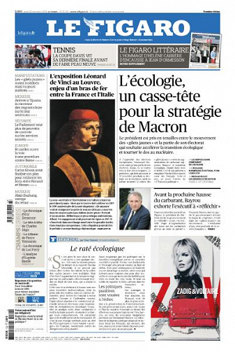 Le Figaro du Jeudi 22 Novembre 2018
