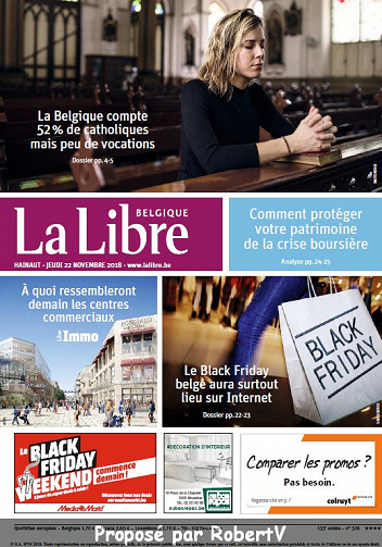 La Libre Belgique - Jeudi 22 Novembre 2018