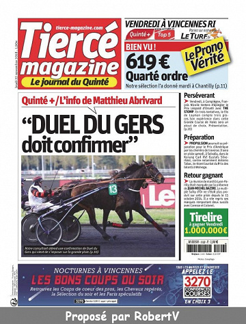 Tiercé Magazine - Jeudi 22 Novembre 2018