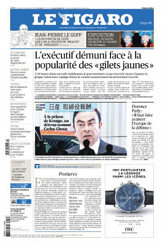 Le Figaro du Vendredi 23 Novembre 2018