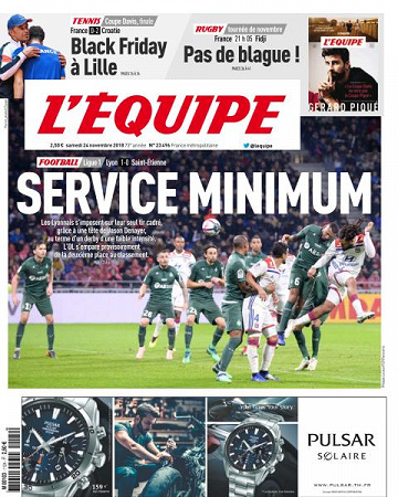 L’equipe du Samedi 24 Novembre 2018