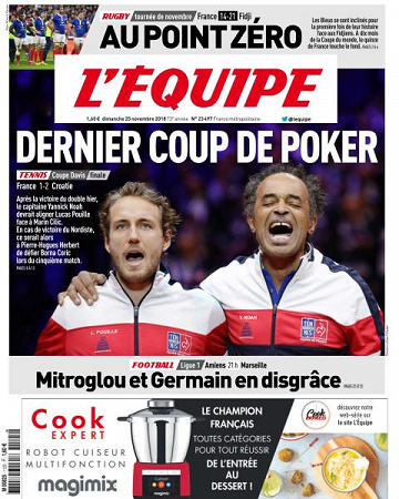 L’equipe du Dimanche 25 Novembre 2018