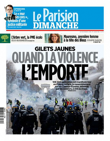 Le Parisien du Dimanche 25 Novembre 2018