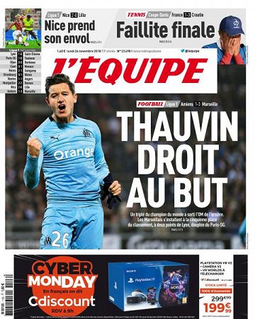 L’equipe du Lundi 26 Novembre 2018