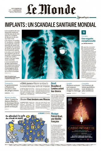 Le Monde du Mardi 27 Novembre 2018
