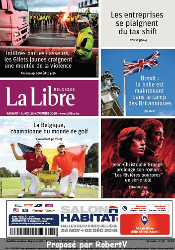 La Libre Belgique - Lundi 26 Novembre 2018