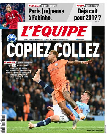 L’equipe du Mardi 27 Novembre 2018