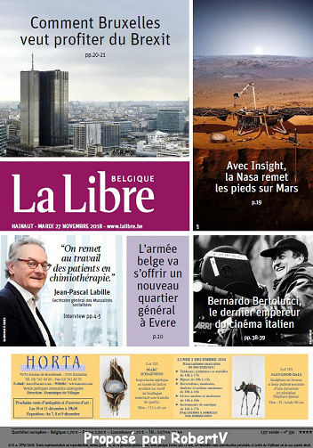 La Libre Belgique - Mardi 27 Novembre 2018