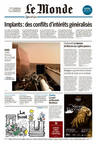 Le Monde du Mercredi 28 Novembre 2018