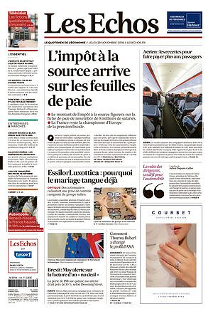 Les Echos du Jeudi 29 Novembre 2018