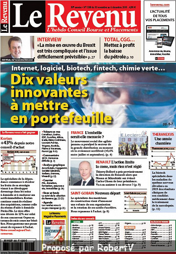 Le Revenu N°1508 - 30 Novembre au 6 Décembre 2018