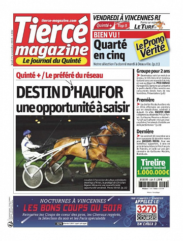 Tiercé Magazine - Jeudi 29 Novembre 2018