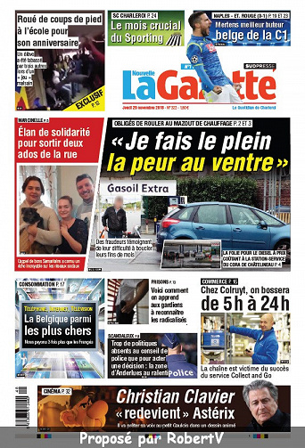 La Nouvelle Gazette (2 éditions) - Jeudi 29 Novembre 2018