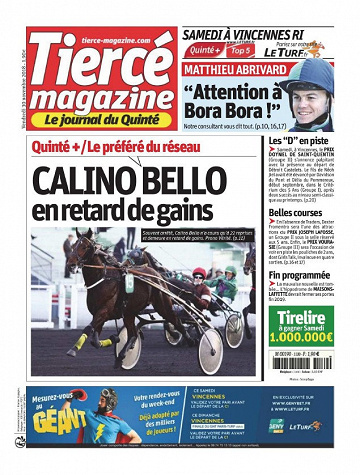 Tiercé Magazine - Vendredi 30 Novembre 2018