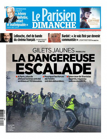 Le Parisien du Dimanche 2 Décembre 2018