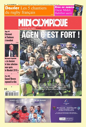 Midi Olympique Rouge - 3 Décembre 2018
