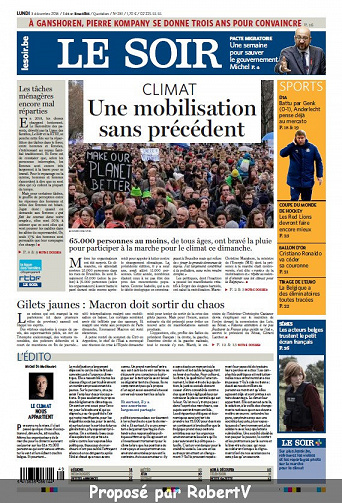 Le Soir - Lundi 3 Décembre 2018