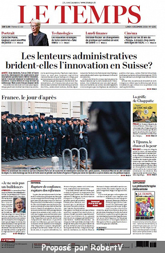Le Temps - Lundi 3 Décembre 2018