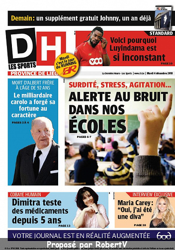 La Dernière Heure (3 éditions) - Mardi 4 Décembre 2018