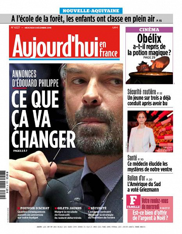 Aujourd’hui en France du Mercredi 5 Décembre 2018
